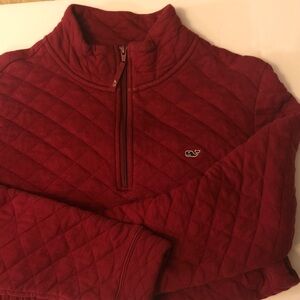 Vineyard Vines Maroon Quilted Pullover